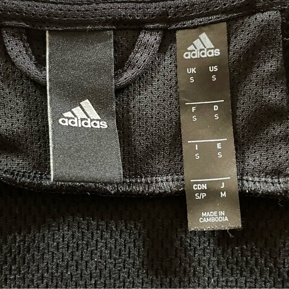 Adidas Black Hoodie With Large White Logo Pullover Sweatshirt Raglan Sleeves - Picture 15 of 16